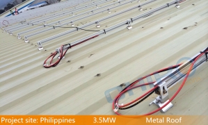 菲律宾3.5MW彩钢瓦项目-晨科彩钢瓦夹具屋顶光伏支架系统