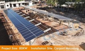 <b>晨科太阳能80KW光伏车棚支架2017年11月南非项目</b>