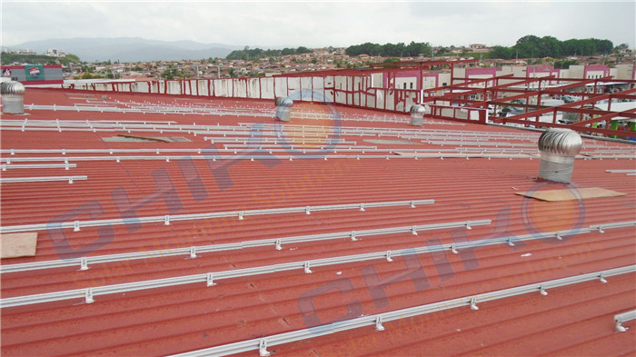 CHIKO 4 MW Metal roof solar mounting system with L feet In Panama