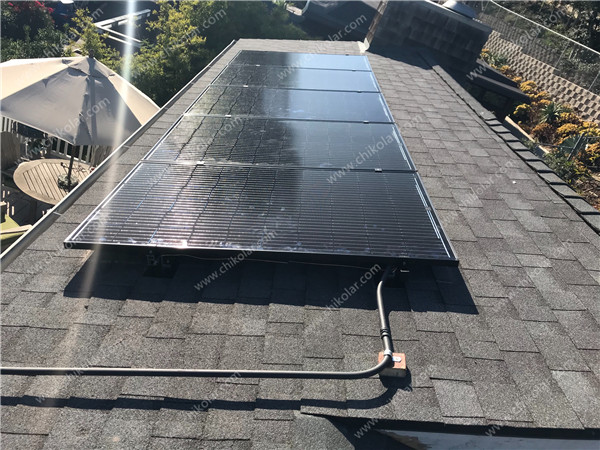 美国10KW屋顶项目-晨科户用光伏支架系统 美国10KW屋顶项目-晨科户用光伏支架系统