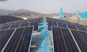 韩国500KW屋顶项目-晨科光伏支架CK-CTA系列的应用