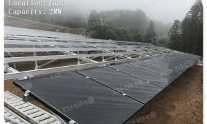 日本2MW地面光伏支架项目-晨科T2VC系列